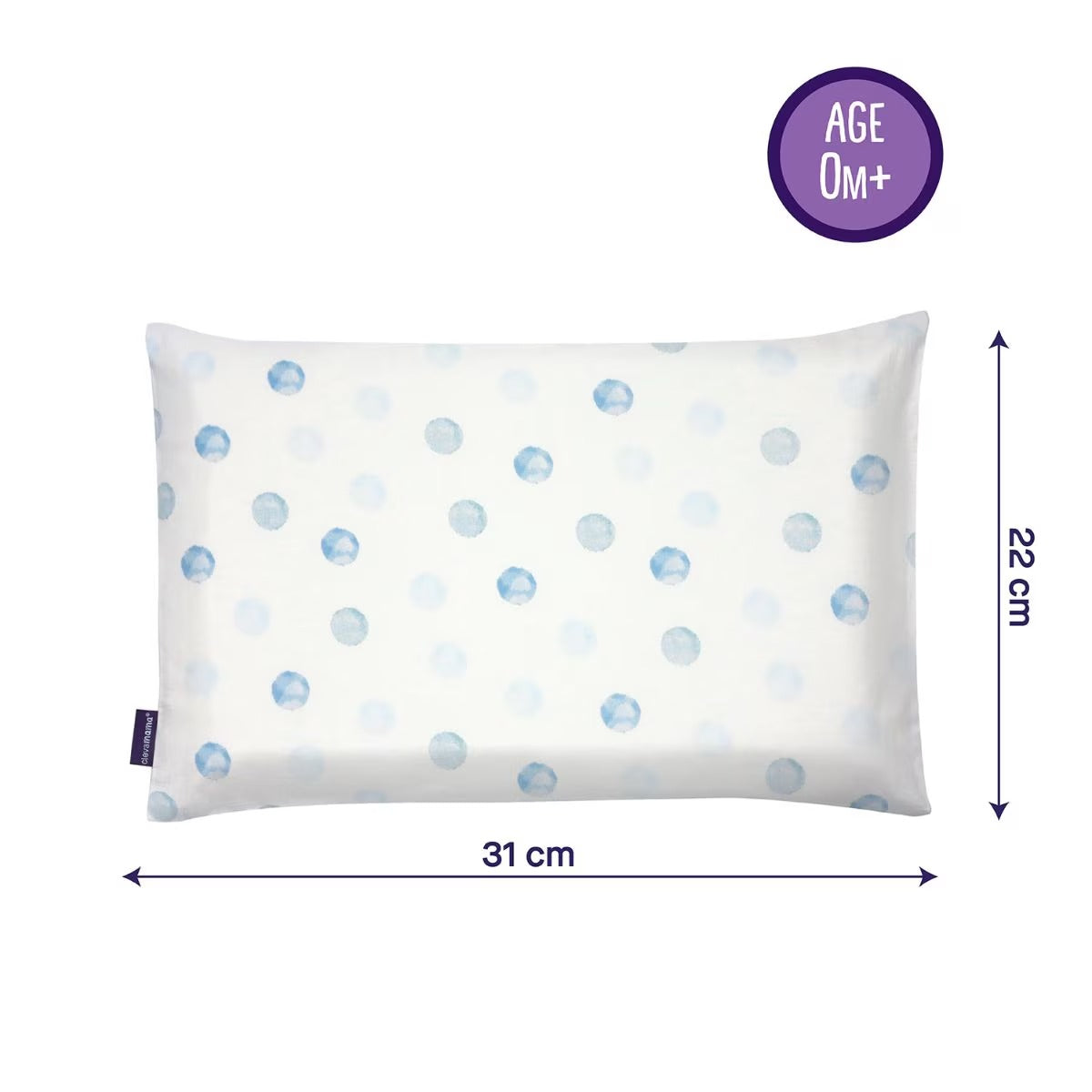 Clevamama Cotton Pillow Case for ClevaFoam Pram Pillow (4 Designs)