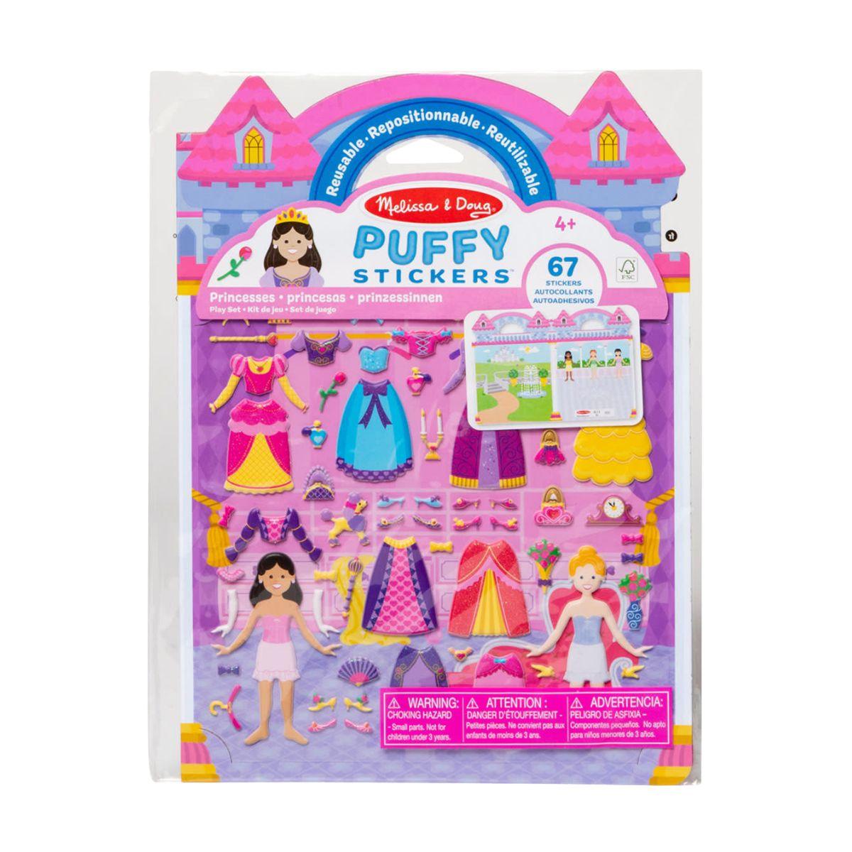 Melissa & Doug Reusable Puffy Stickers Play Set (6 Designs) - Pupsik Singapore
