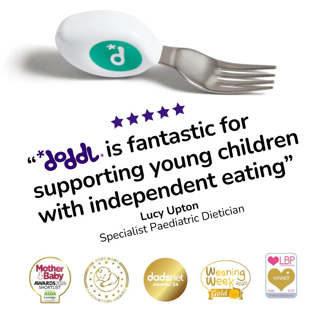 Doddl Toddler Fork & Spoon Set, 12M+ (2 Colors)