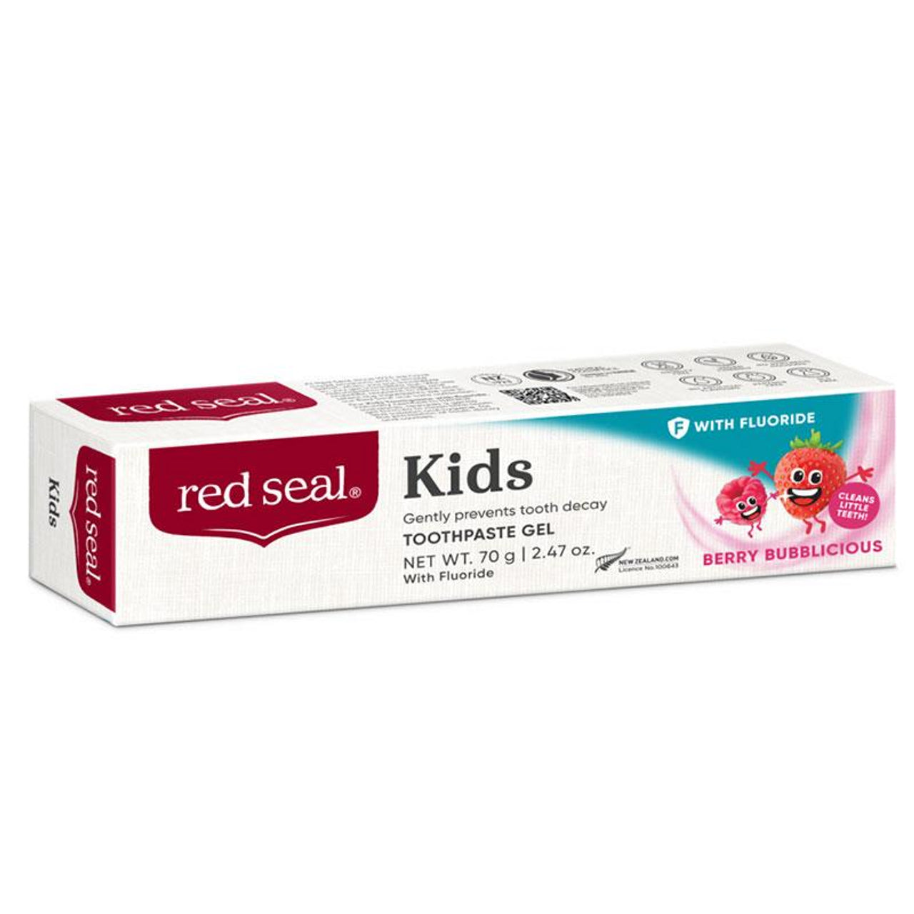 Red Seal Kids Fluoride Toothpaste Gel, 70g - Berry Bubblicious (Exp 03/28)
