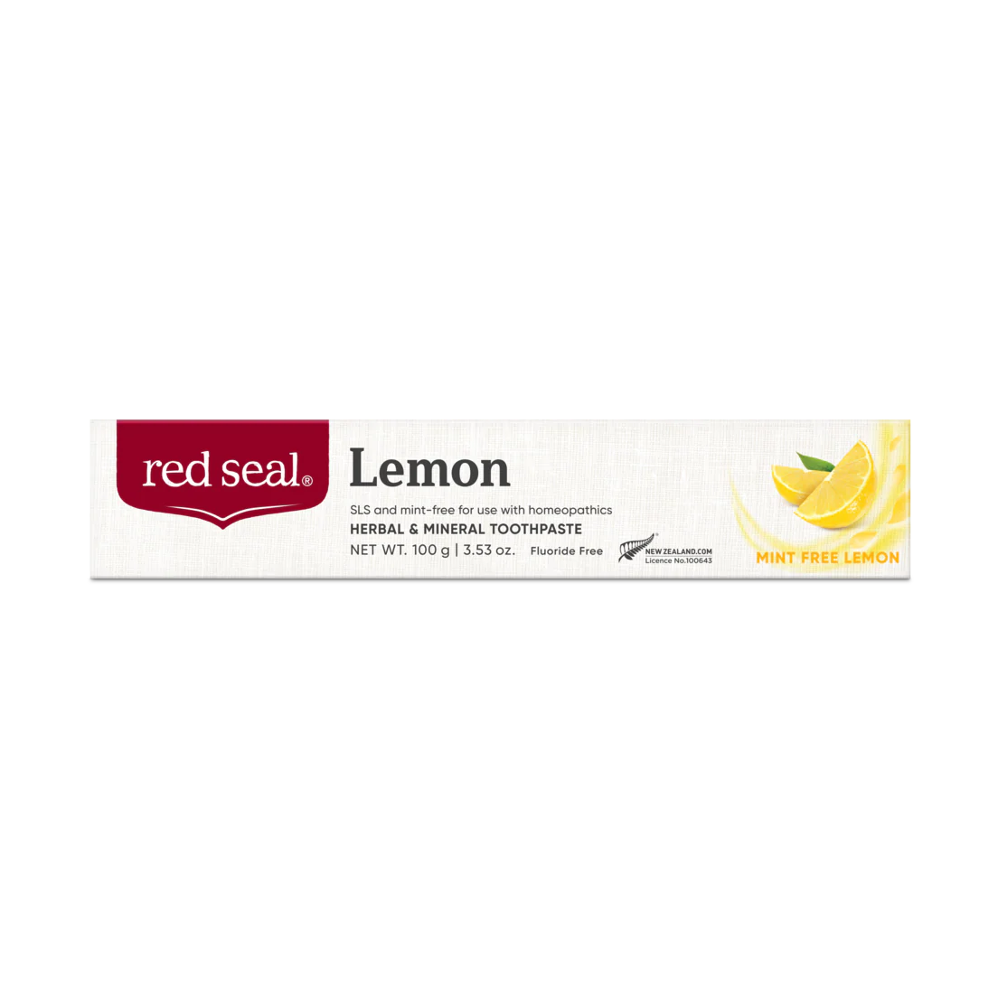 Red Seal Lemon SLS Free Natural Toothpaste, 100g (Exp 01/28)