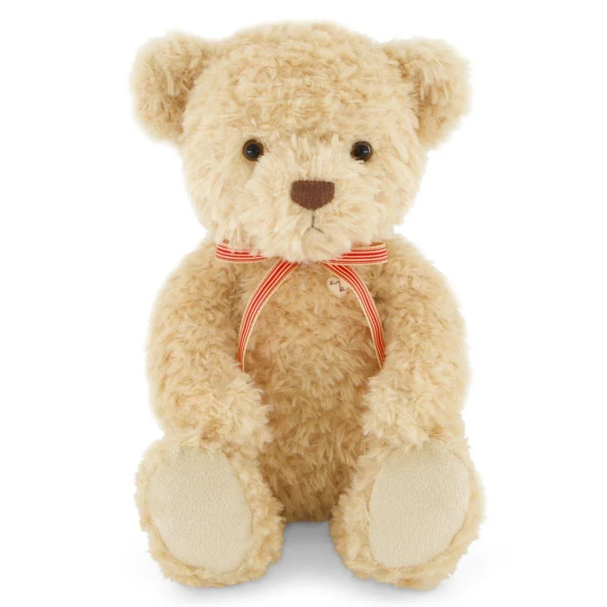 Snuggle Bunnies Arthur The Bear with Red Stripe Bow Soft Toy