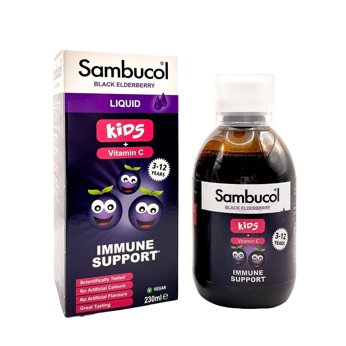 Sambucol Kids Formula Vitamin C for 1-12Y, 230ml (Exp 11/27) - Pupsik Singapore