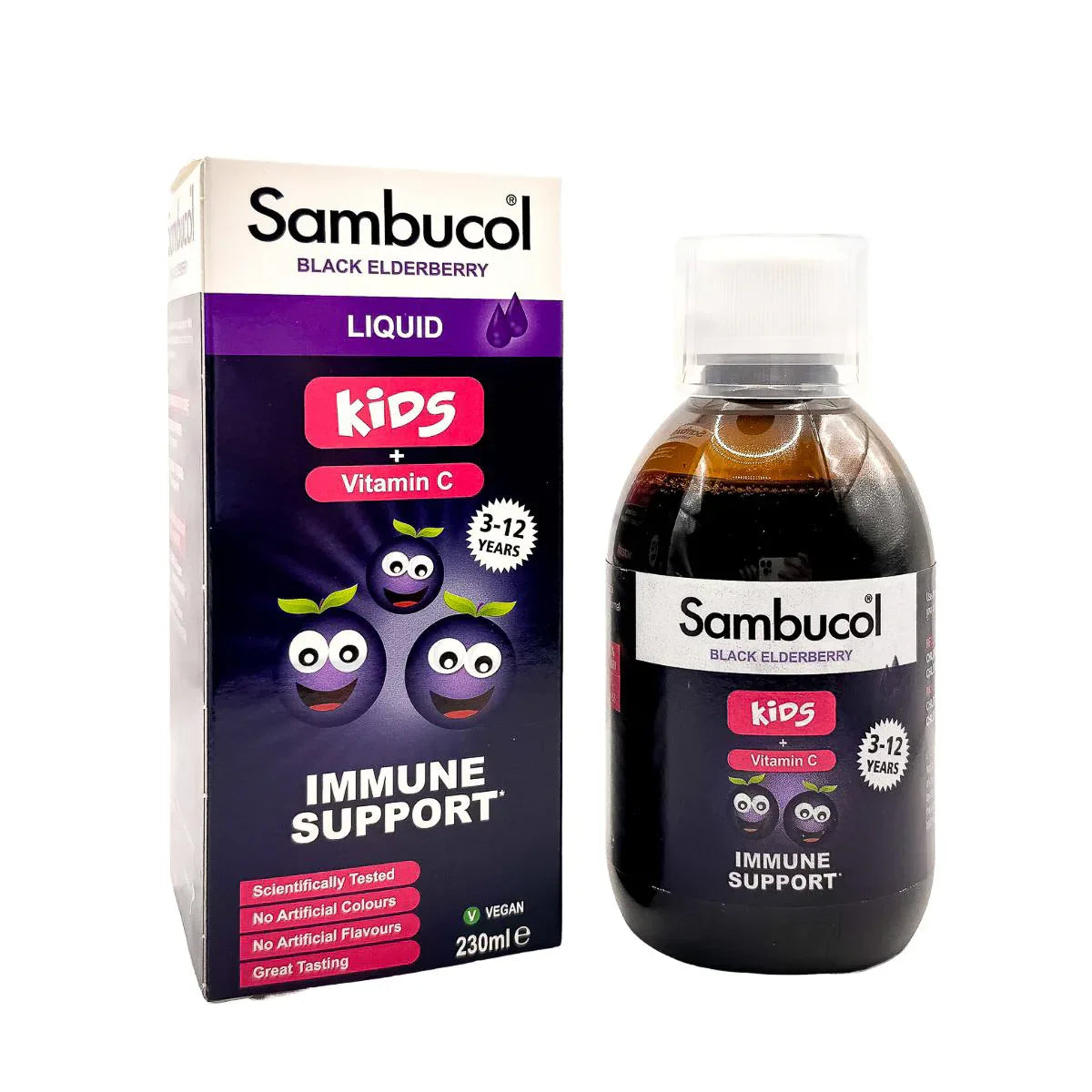 Sambucol Kids Formula Vitamin C for 3-12Y, 230ml (Exp 11/27) - Pupsik Singapore