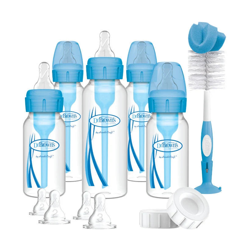 Dr. Brown's Options+ Narrow-Neck PP Bottle Gift Set (Pink/Blue)