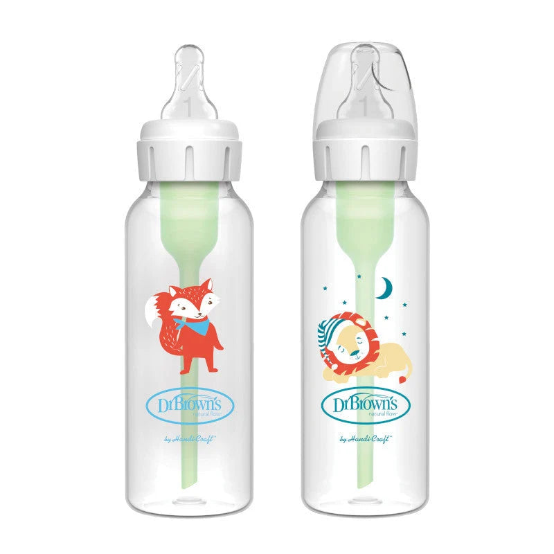 Dr. Brown's Options+ Narrow-Neck PP Baby Bottles, 8oz/250ml (13 Types) | 2/3/4pk - Various Designs