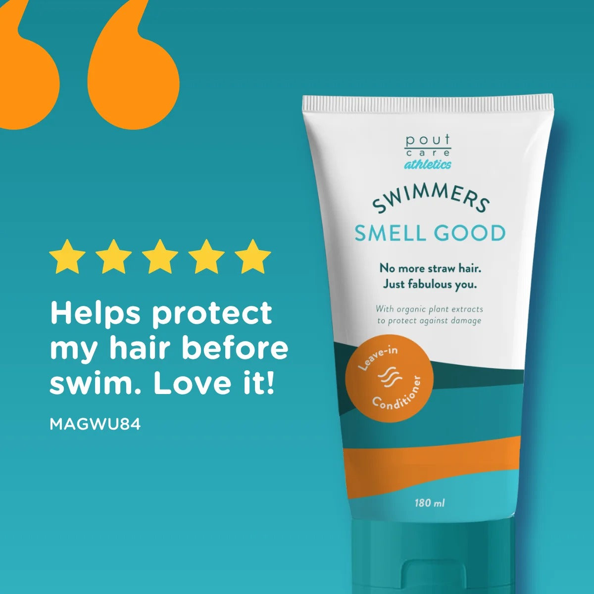 pout Care Swimmers Smell Good Leave-in Conditioner, 180ml (Exp 07/27)