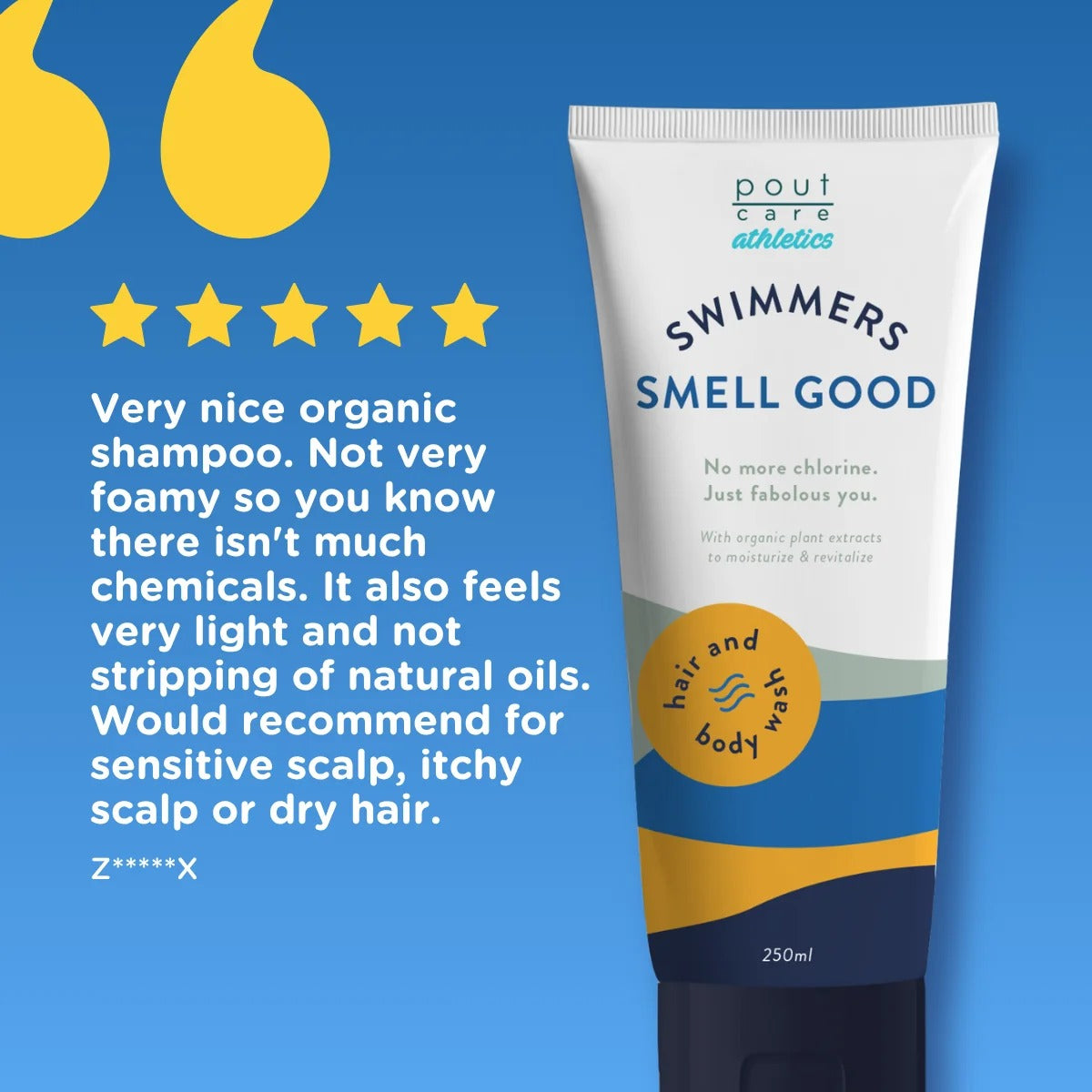 pout Care Swimmers Smell Good Hair & Body Wash, 250ml (Exp 06/28)