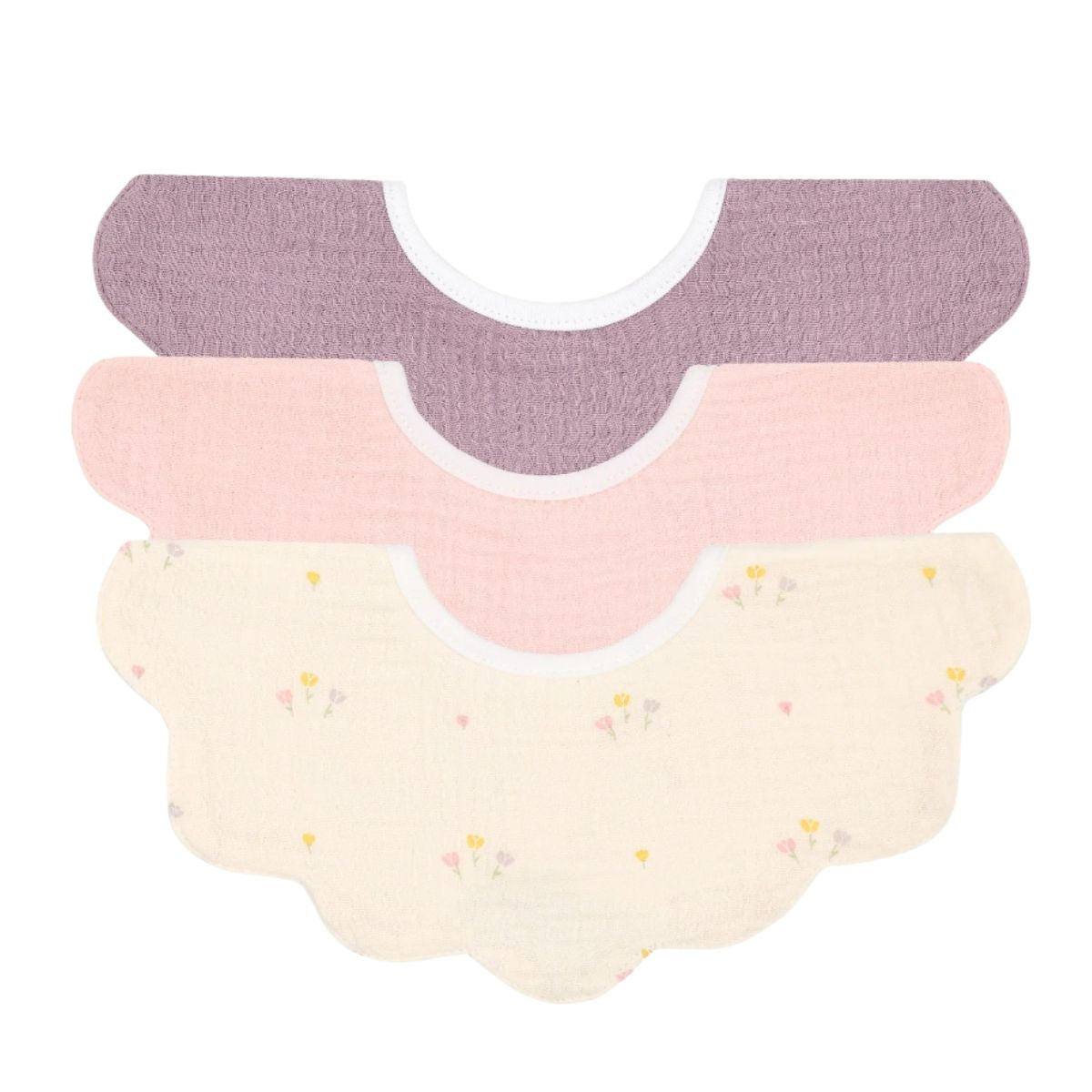 Soft Spot Petal Bib, 3pk (7 Designs) - Pupsik Singapore