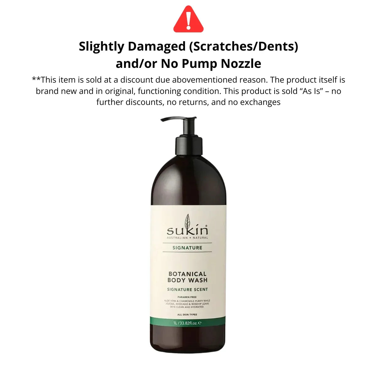 Sukin Botanical Body Wash, 1L - Signature Scent - Pupsik Singapore