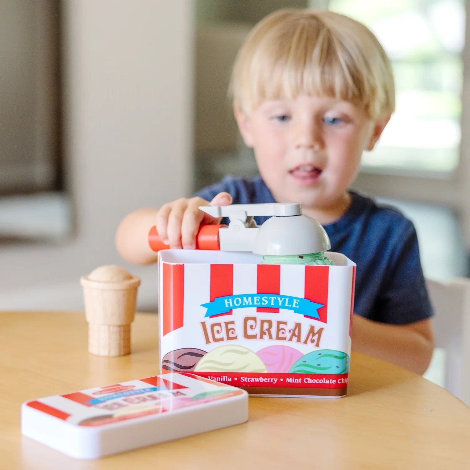 Melissa & Doug Scoop & Stack Ice Cream Cone Magnetic Play Set - Pupsik Singapore