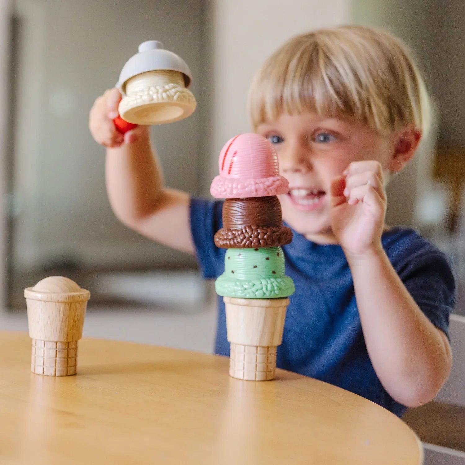 Melissa & Doug Scoop & Stack Ice Cream Cone Magnetic Play Set - Pupsik Singapore