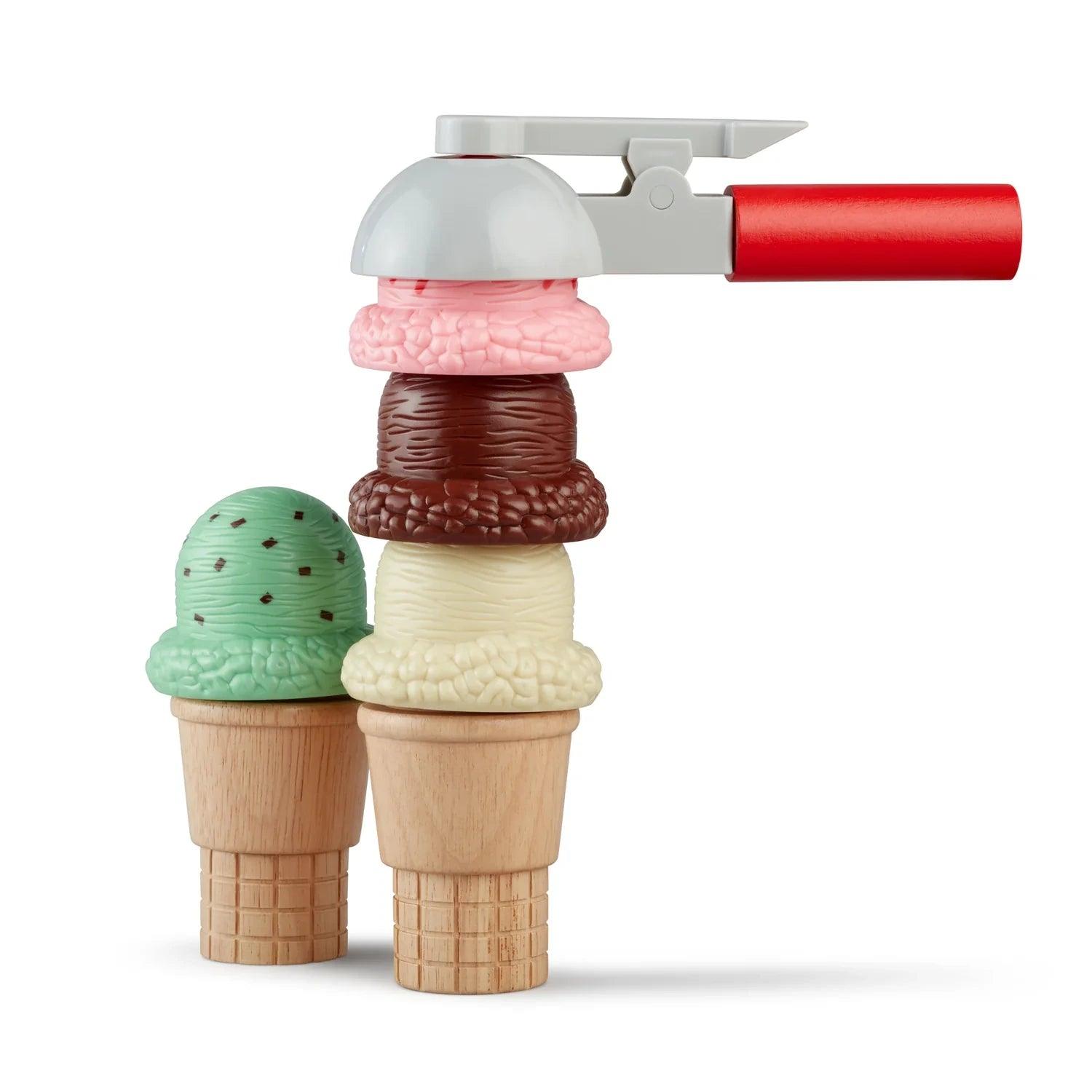 Melissa & Doug Scoop & Stack Ice Cream Cone Magnetic Play Set - Pupsik Singapore