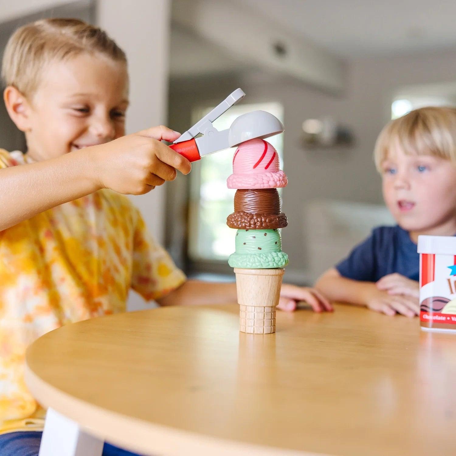 Melissa & Doug Scoop & Stack Ice Cream Cone Magnetic Play Set - Pupsik Singapore