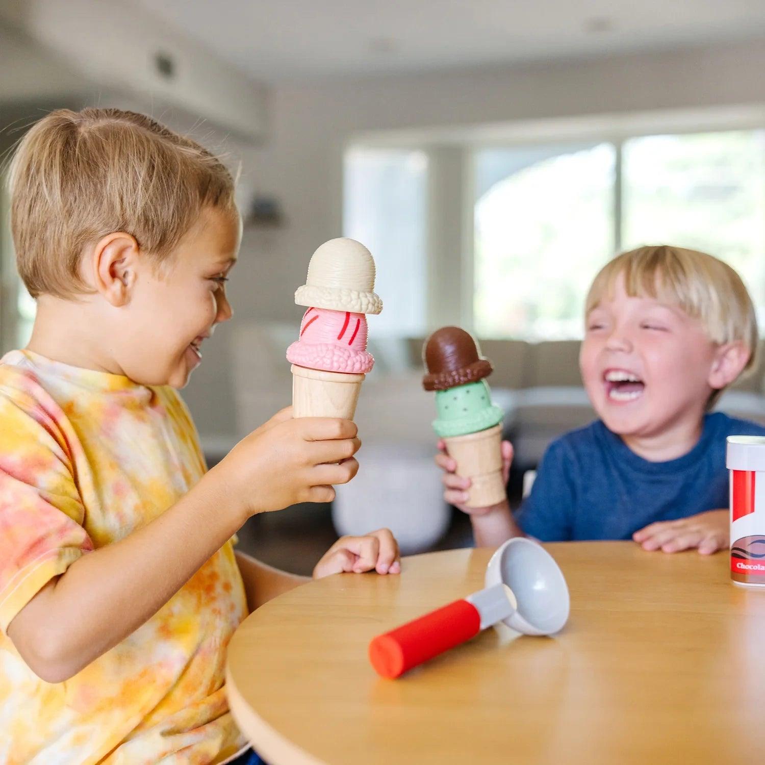 Melissa & Doug Scoop & Stack Ice Cream Cone Magnetic Play Set - Pupsik Singapore