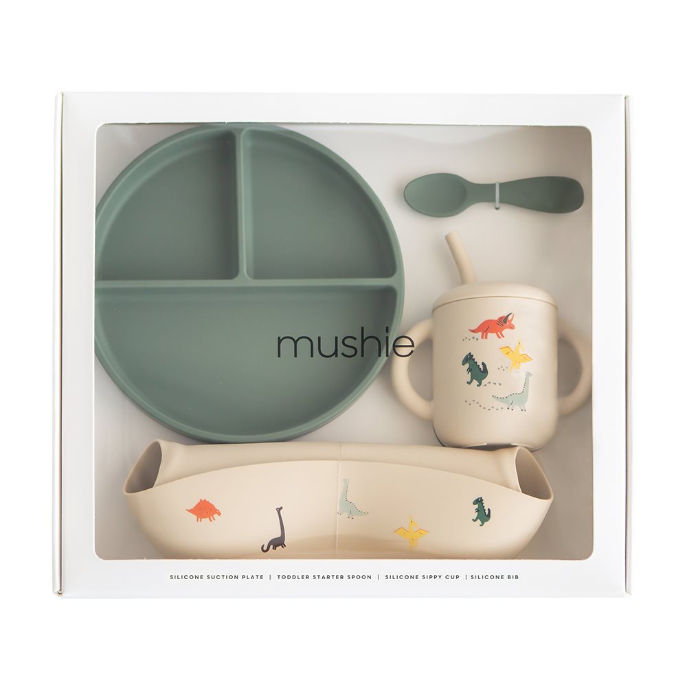 Mushie Silicone Feeding Toddler Set (3 Colors) | Gift Set - Pupsik Singapore