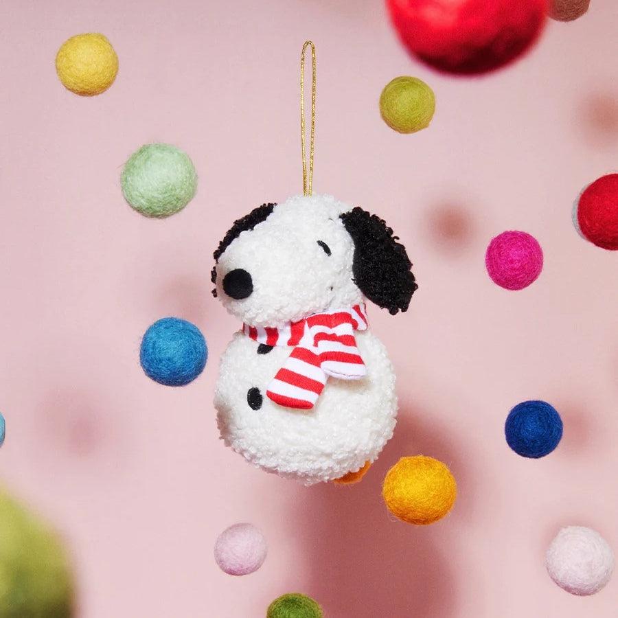Peanuts Snoopy ECO Tiny Teddy Cream Snow Plush Keychain (10cm) - Pupsik Singapore