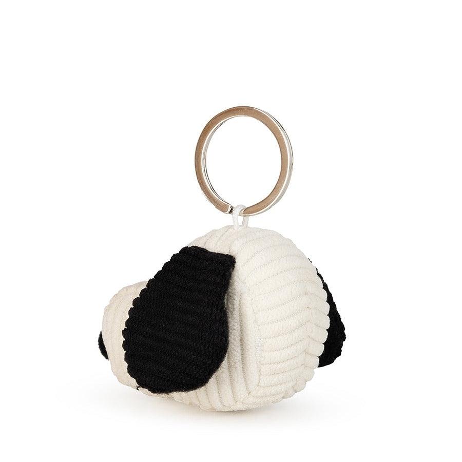 Peanuts Snoopy Head Corduroy Cream Plush Keychain (4.5cm) - Pupsik Singapore