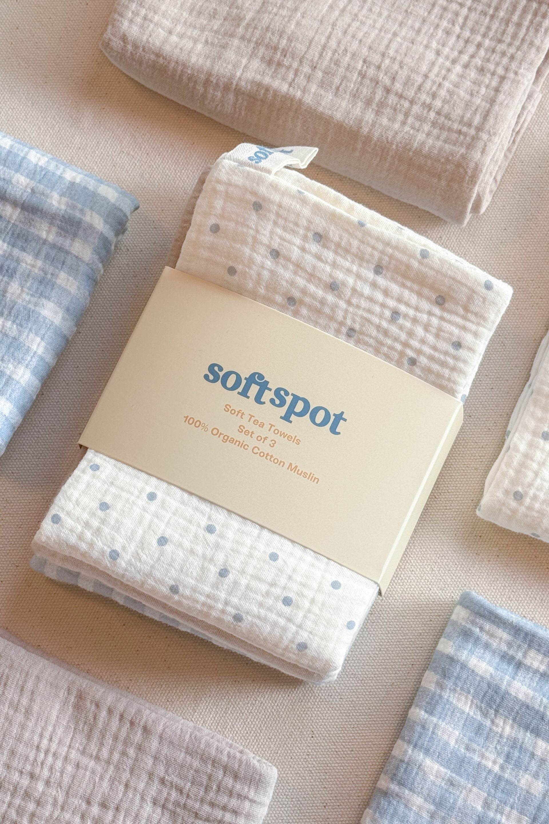 Soft Spot Soft Tea Towels, 3pk (7 Designs)