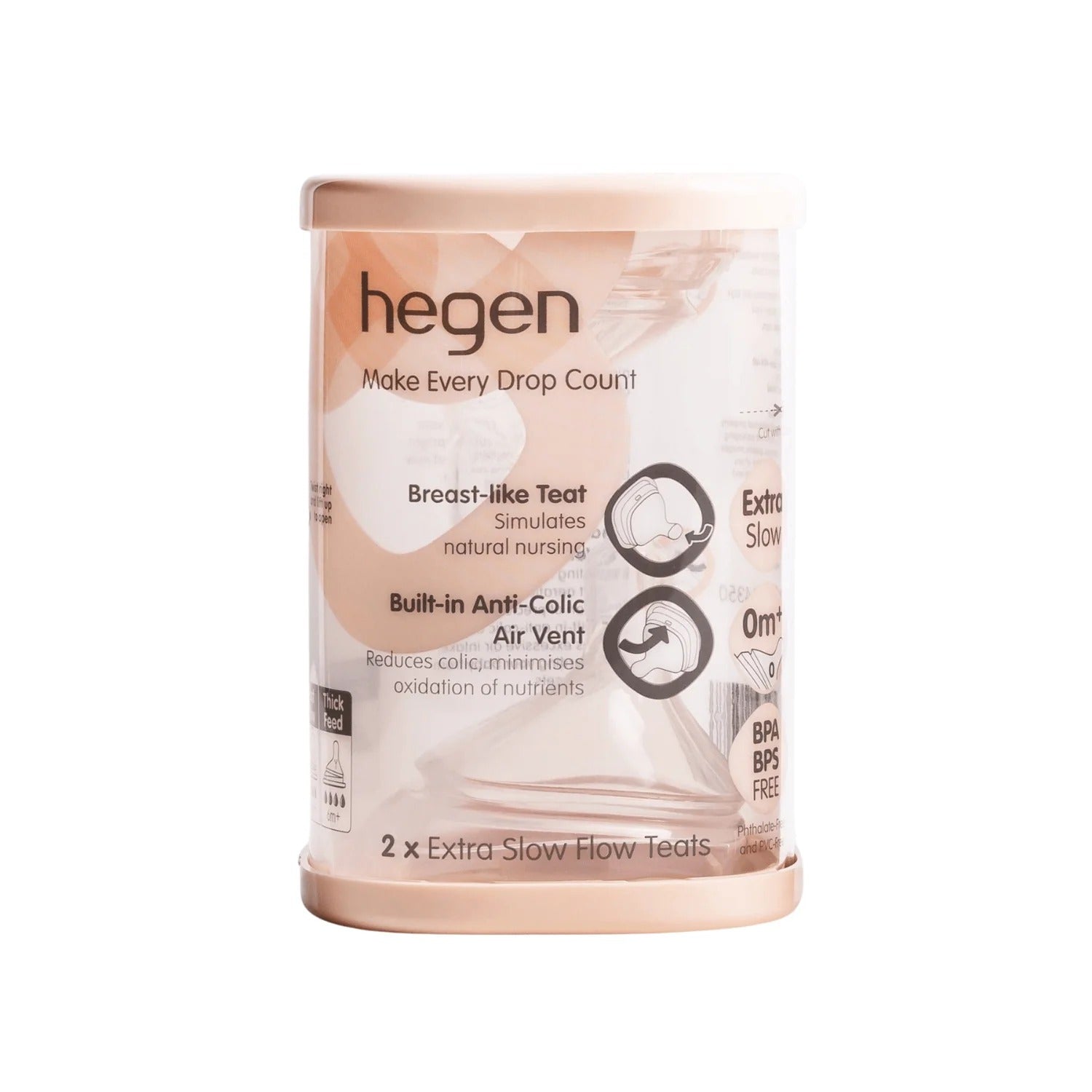 Hegen Milk Bottle Teat (2-pack) (5 Types)