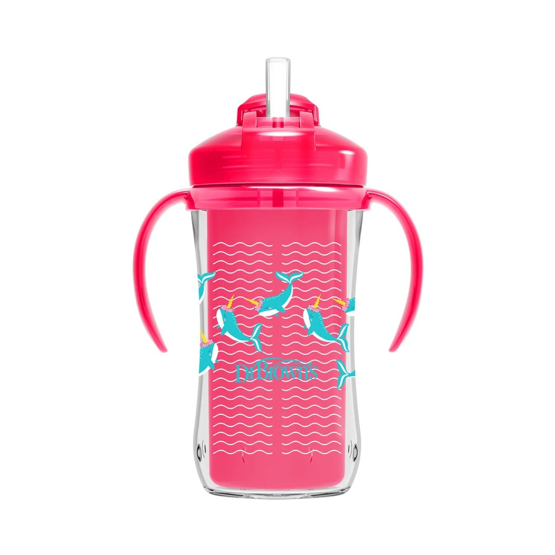 Dr. Brown’s Milestones Insulated Straw Cup, 10oz/300ml - 1/2pk (5 Designs) | 12M+