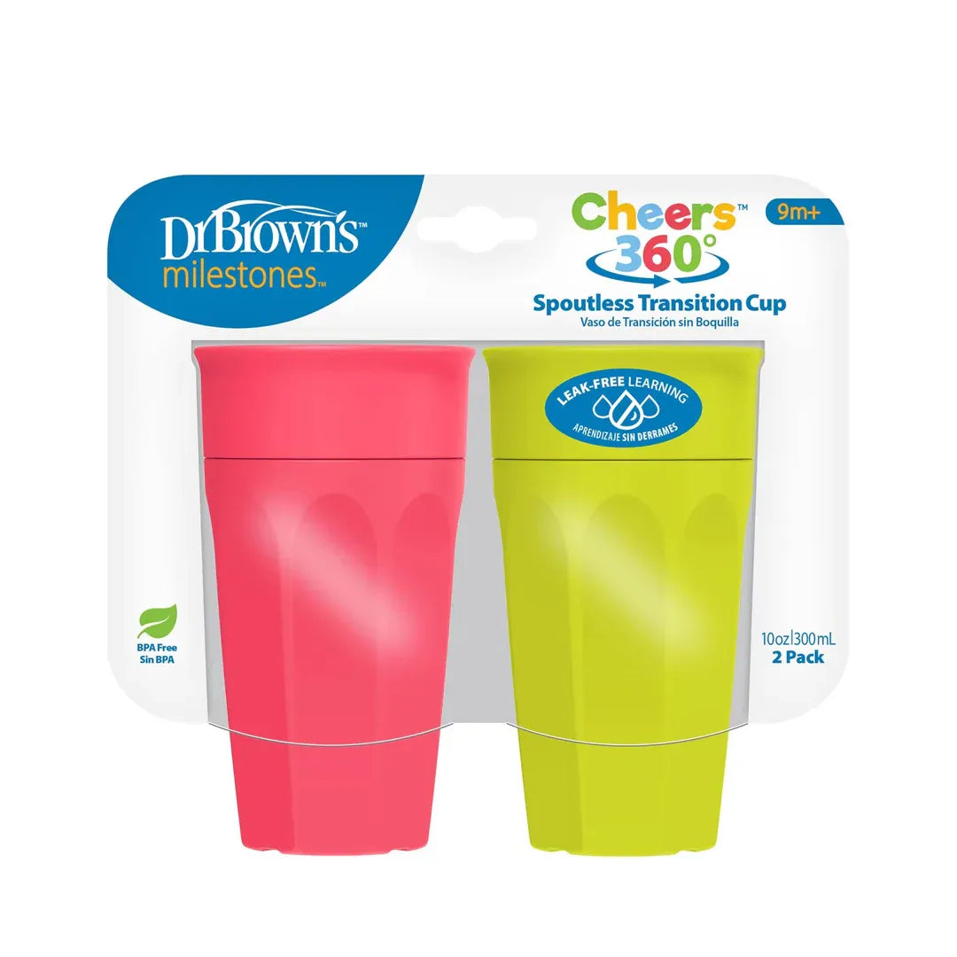 Dr. Brown’s Milestones Cheers360 Cup, 10 oz/300 mL - 2pk (3 Colors)