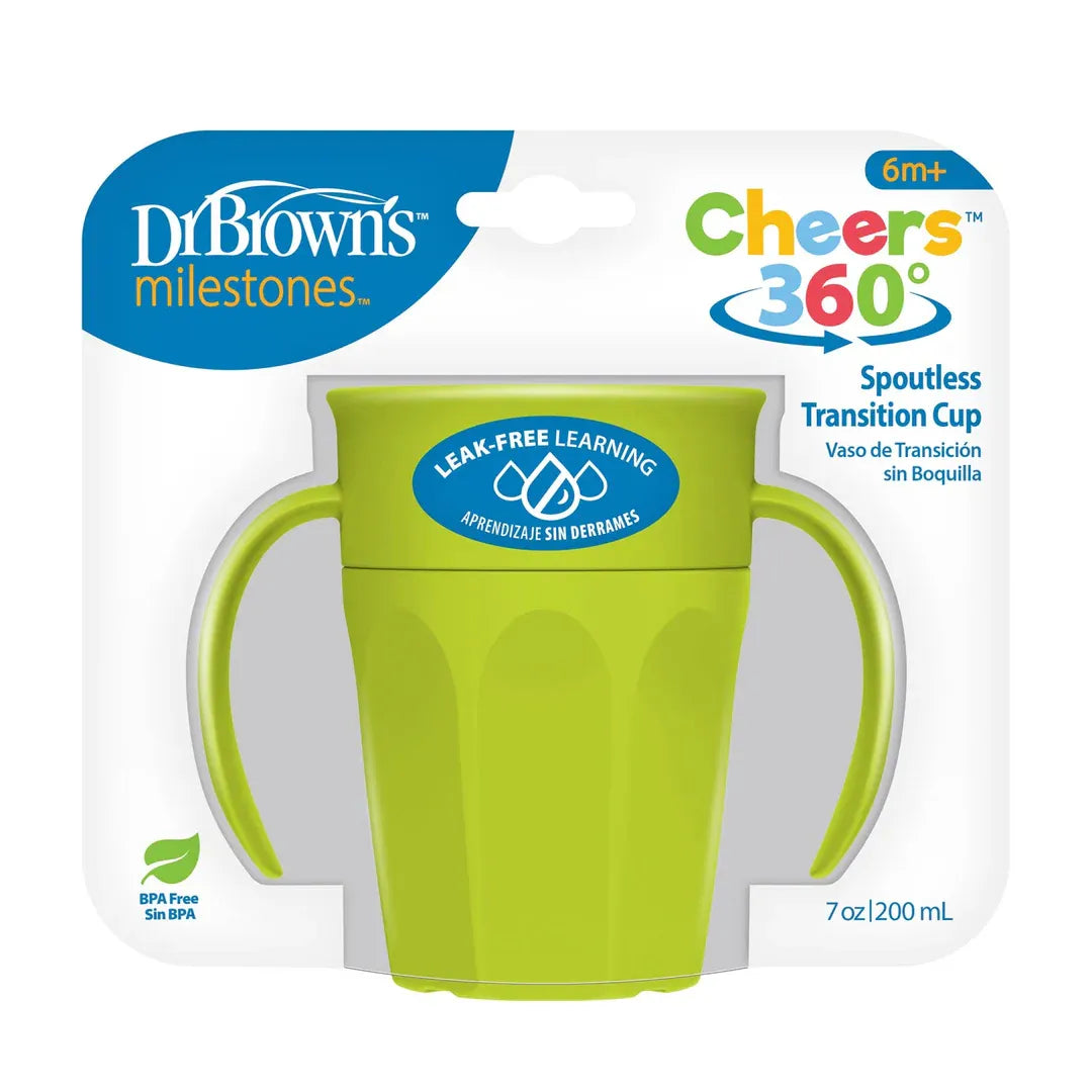 Dr. Brown’s Milestones Cheers360 Cup with Handles, 7 oz/200 mL (2 Colors) | 6M+