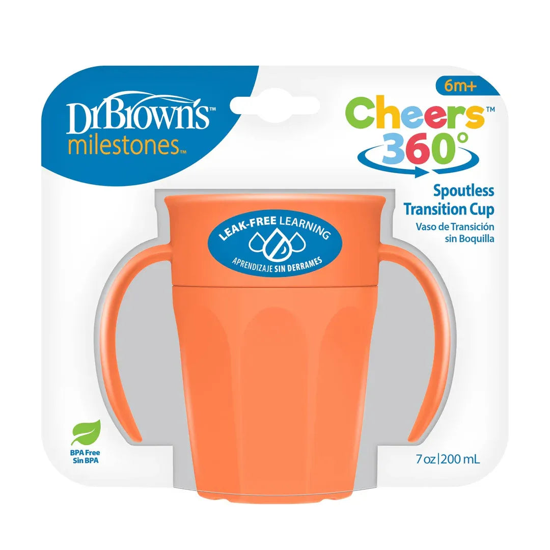 Dr. Brown’s Milestones Cheers360 Cup with Handles, 7 oz/200 mL (2 Colors) | 6M+