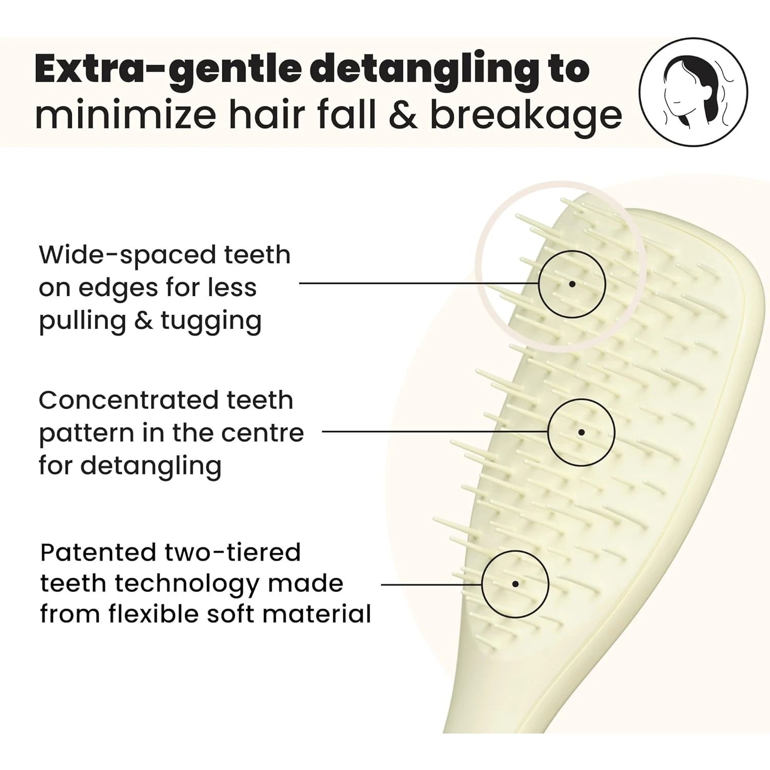 Tangle Teezer The Ultimate Detangler Regular Hairbrush, Extra Gentle (2 Colors) - Pupsik Singapore