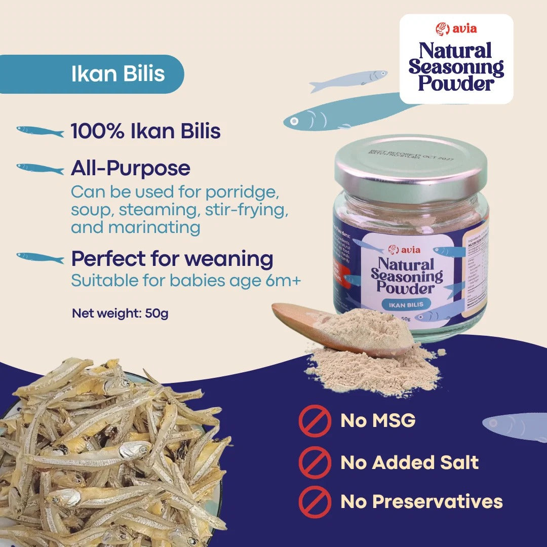AVIA Ikan Bilis Natural Seasoning Powder, 50g (Exp 01/28) | SG Homemade