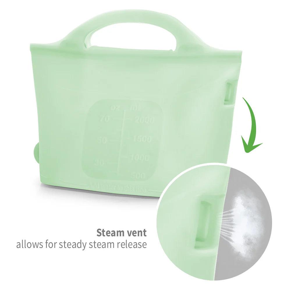 Haakaa Multipurpose Steamer and Steriliser Bag (Lime) - 1250/2000ml (3 Types) - Pupsik Singapore