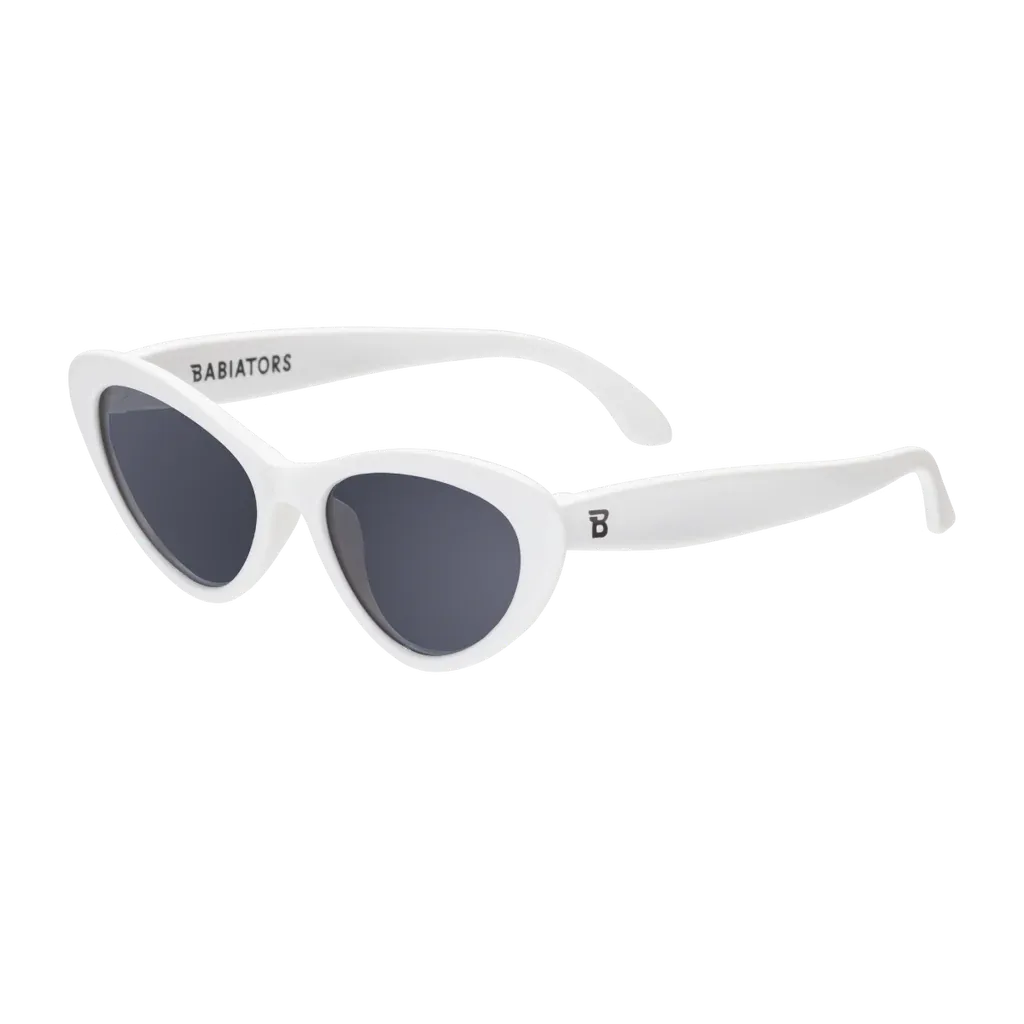 Babiators Original Cat-Eye Sunglasses, 2 Sizes (Wicked White) | 0-5Y