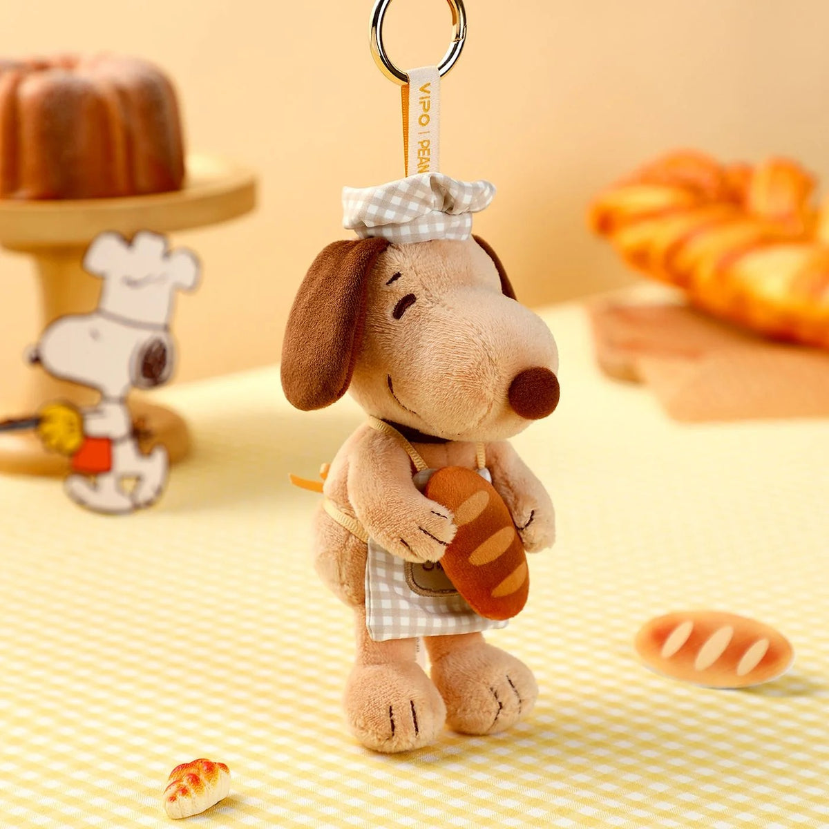 Peanuts x VIPO Snoopy Plush Keychain Blind Box, 1pk (Bakery Series)