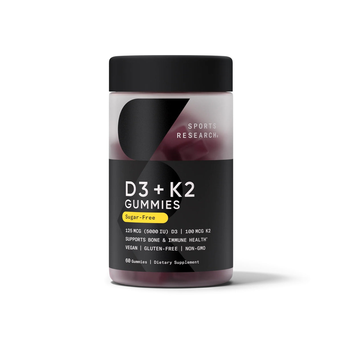 Sports Research Vegan D3 + K2 Gummies, 60s (Exp 12/27)
