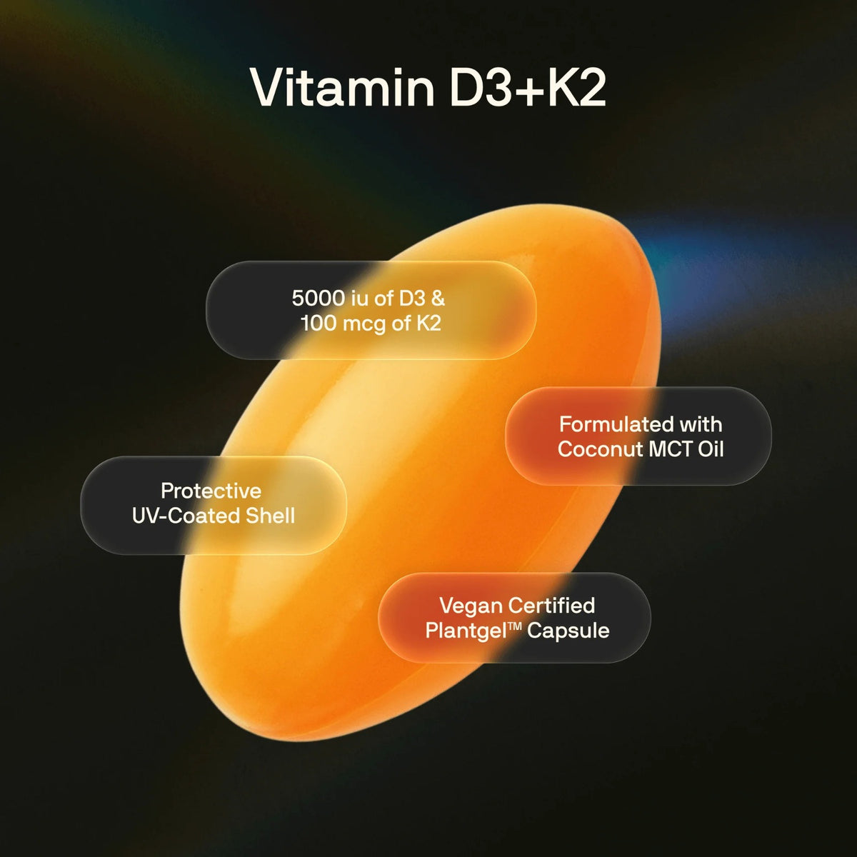 Sports Research Plant-based Vitamin D3 + K2 Soft Gels (2 Sizes)