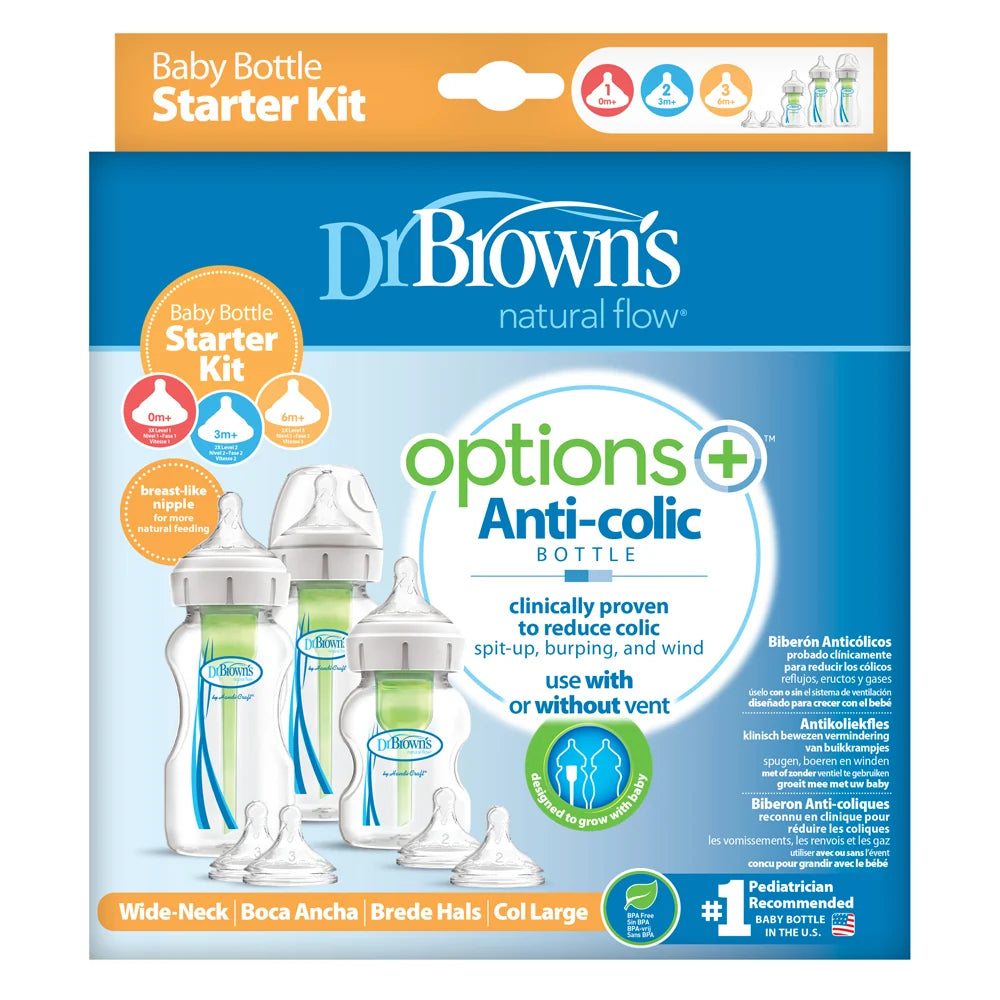 Dr. Brown's Options+ Wide-Neck Baby Bottle Starter Kit