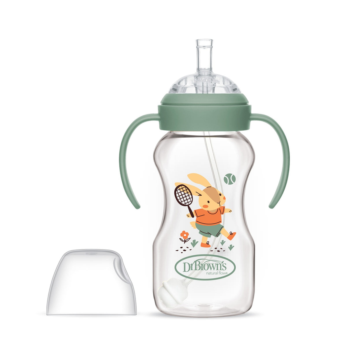 Dr. Brown's Wide-Neck Sippy Straw Bottle, 110z/330ml | 12M+