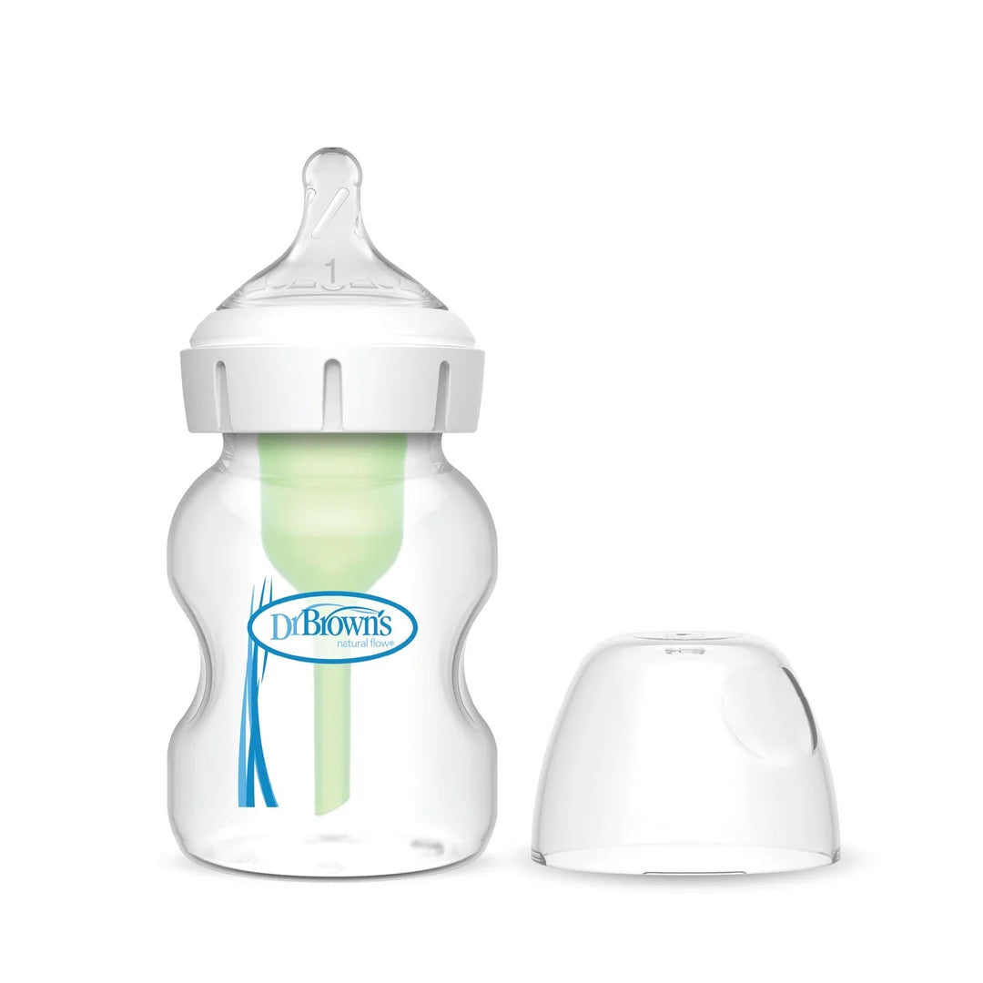 Dr. Brown's Options+ Wide-Neck PP Baby Bottles, 5oz/150ml (7 Types) | 1/2/3pk - Various Designs