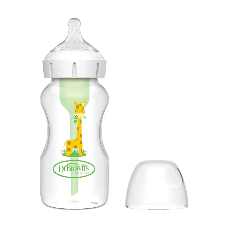 Dr. Brown's Options+ Wide-Neck PP Baby Bottles, 9oz/270ml (13 Types) | 1/2/3pk - Various Designs
