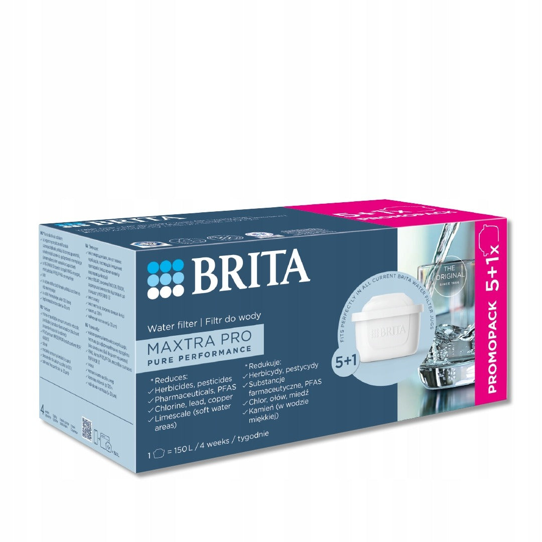 Brita Maxtra PRO Replacement Water Filter Cartridges, 5+1pk - Made in Germany