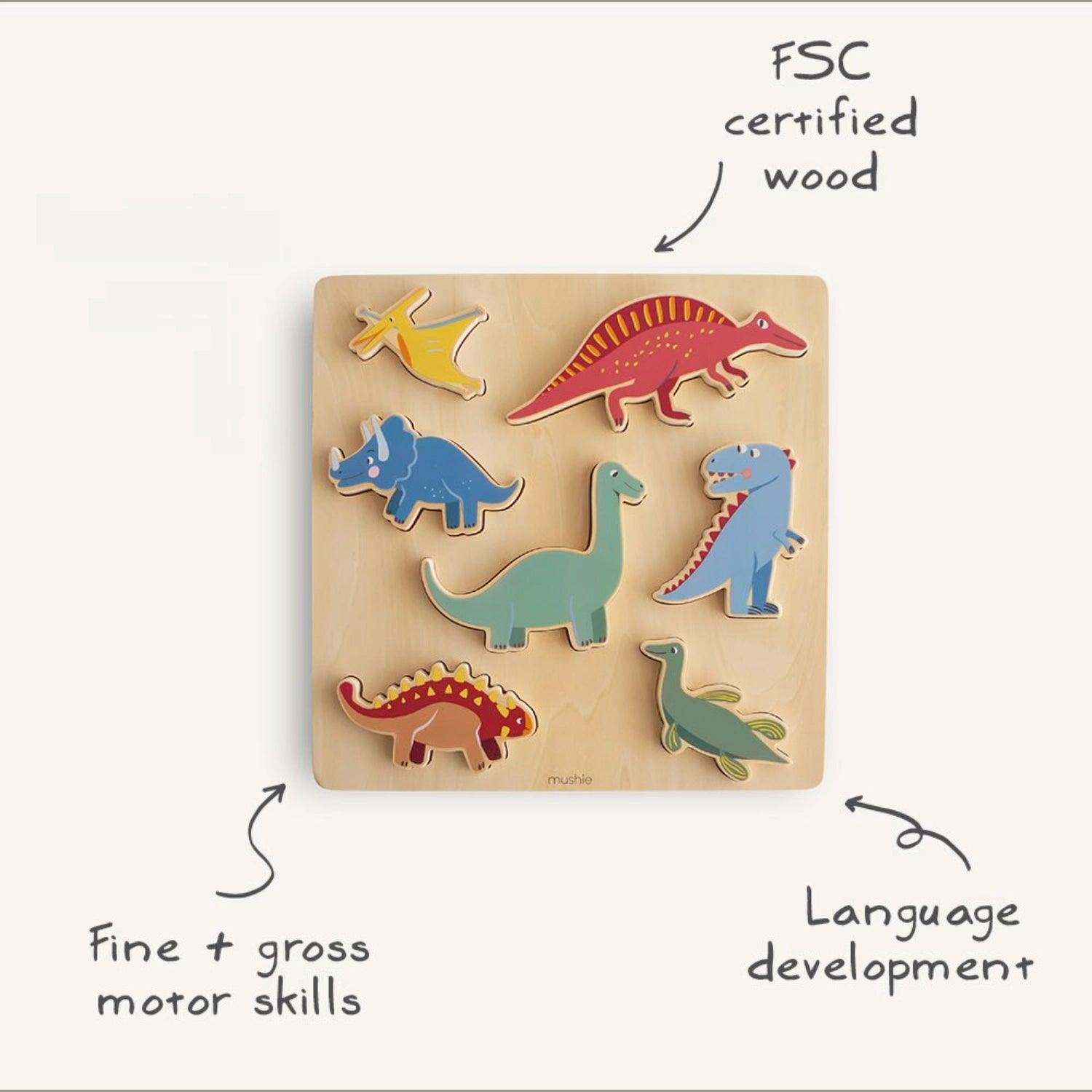 Mushie Wooden Puzzle (3 Designs) - Pupsik Singapore