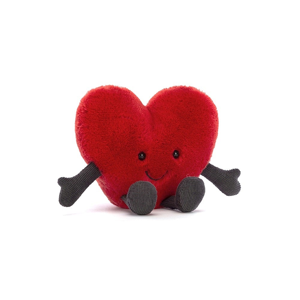 Jellycat Amuseable Red Heart Soft Toy (Little, 11 cm)
