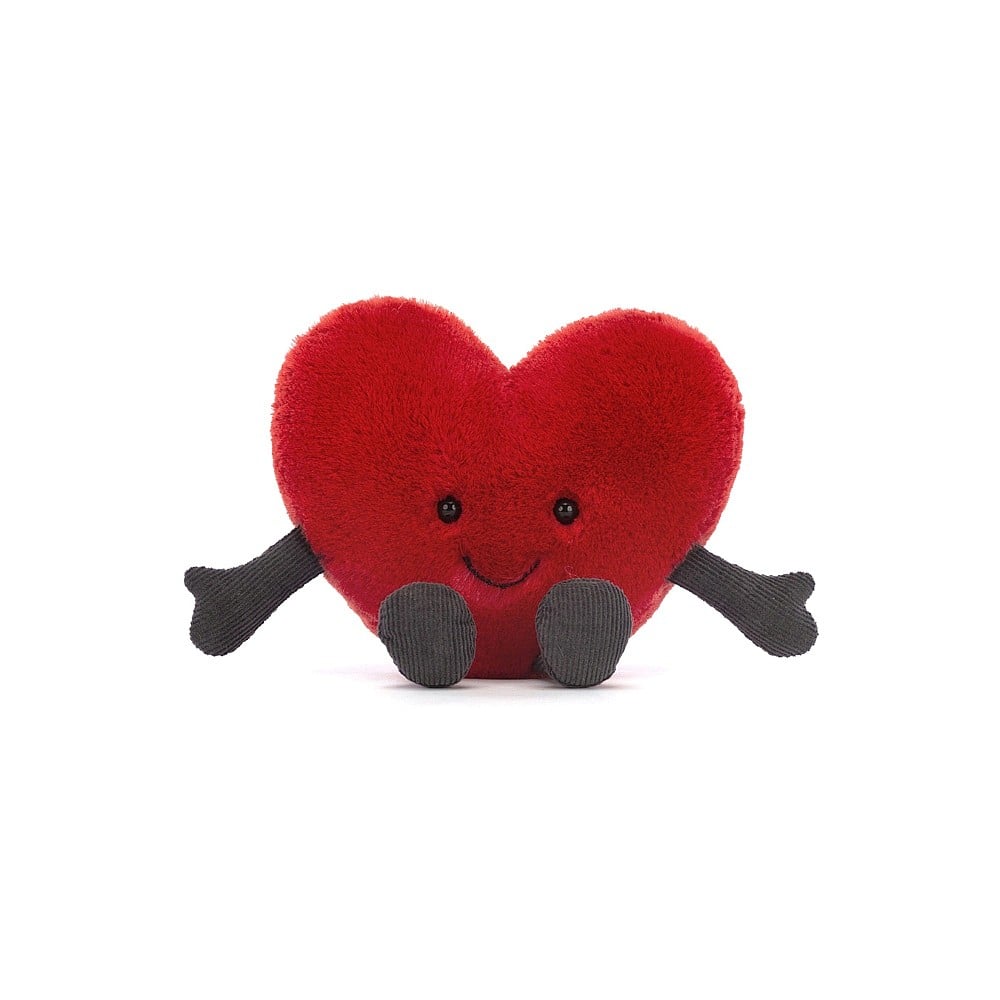 Jellycat Amuseable Red Heart Soft Toy (Little, 11 cm)