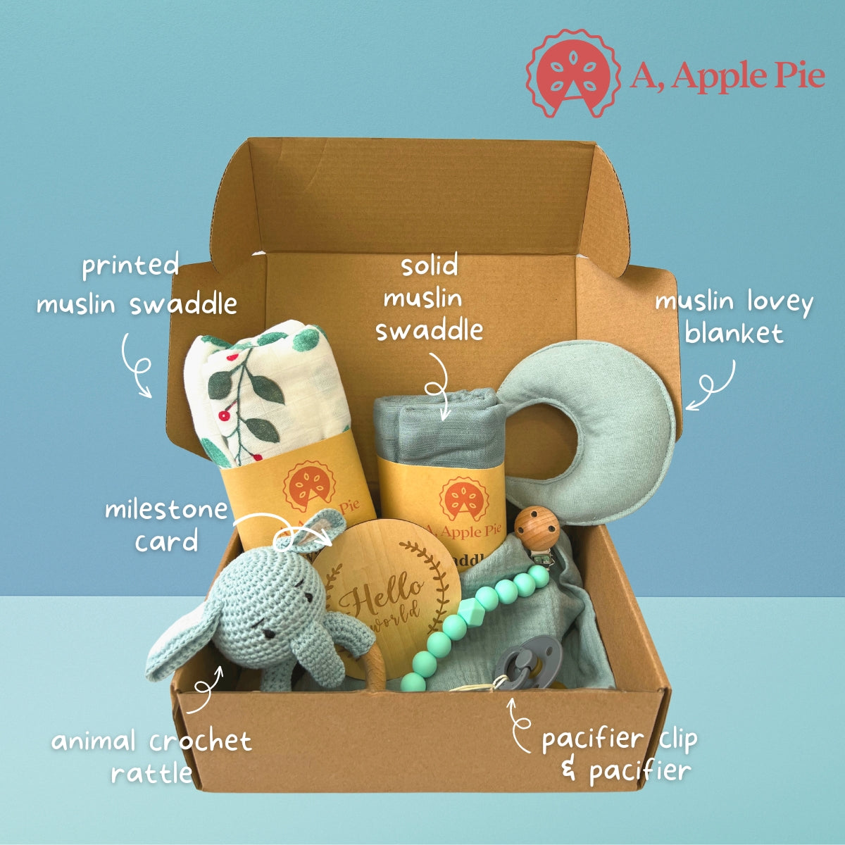 A, Apple Pie Baby Sweet Dreams Gift Set (4 Designs)