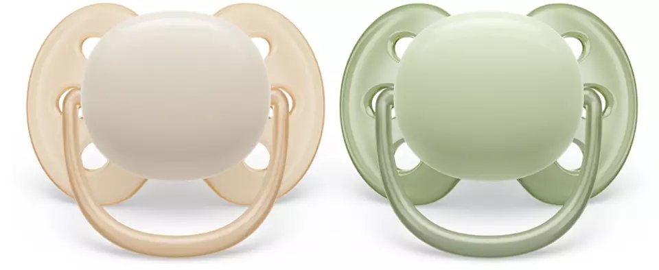 Philips Avent Ultra Soft Pacifiers, 2pk - 0-6M (4 Designs) - Pupsik Singapore