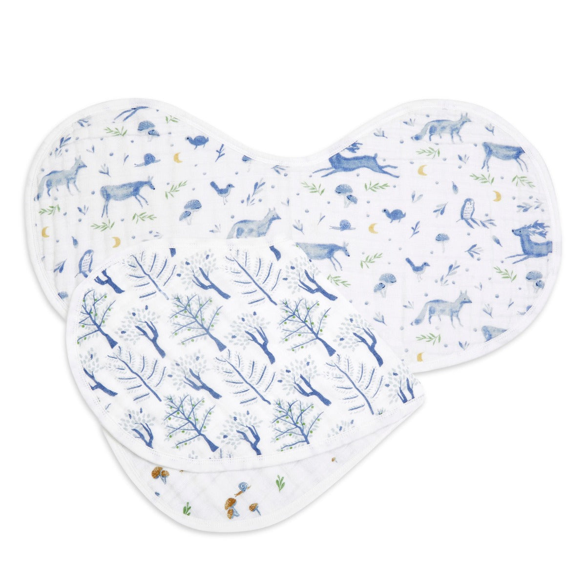 Aden Anais Organic Muslin Burpy Bibs, 2pk (2 Designs) - Pupsik Singapore