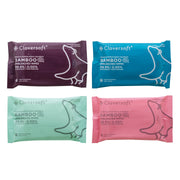 Cloversoft 100% Antibacterial Unbleached Bamboo Organic Wipes Petite (20 pk x 8 sheets) - Exp 09/25