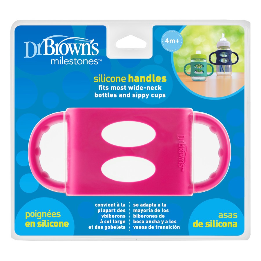 Dr. Brown's Milestones Silicone Handles for Wide Neck Bottles (3 Colors) - Pupsik Singapore