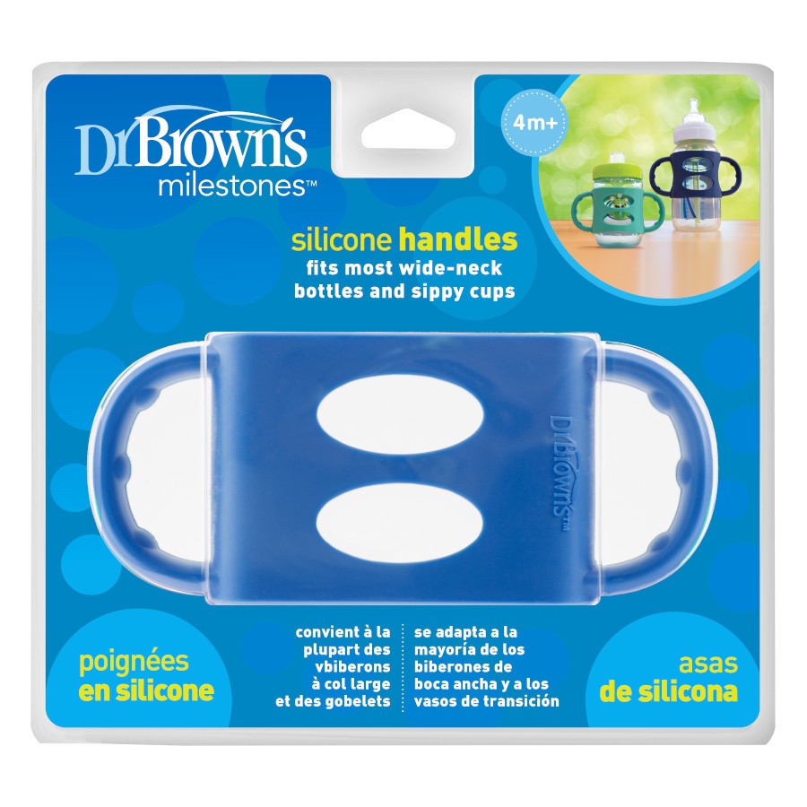 Dr. Brown's Milestones Silicone Handles for Wide Neck Bottles (3 Colors) - Pupsik Singapore
