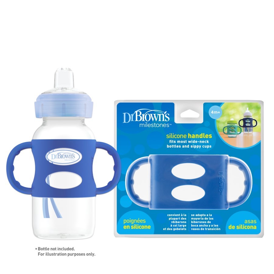 Dr. Brown's Milestones Silicone Handles for Wide Neck Bottles (3 Colors) - Pupsik Singapore